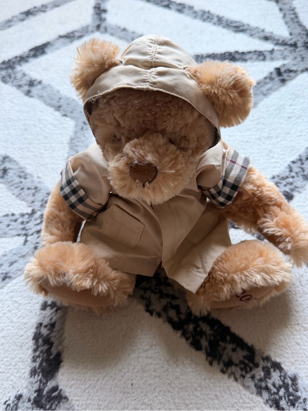 Vintage 2007 Burberry Fragrance Collectible Teddy Bear with Trench Coat